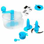 DeoDap Multipurpose Transparent Non Electric Dough Maker Machine (Atta maker to make dough for chapati), Measuring Cup And Slicer | Food Processors Roti Atta Blender Multipurpose Uses