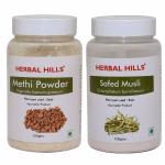 Herbal Hills Methi Seed Powder and Safed Musli powder 100 gms each