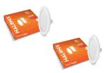 Halonix Ace 12W 6500K Cool White Recess Round led downlighter | Pack of 2 | Cut Out: 6 inch