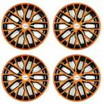 PRIGAN Swift DZIRE Black Orange Wheel Cover 14