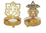 Wacky Shadow Ganesh and Kalash ji Tealight Candle Holder Combo