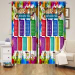 Riftree Polyester stduy Design Digital Print Window Curtain for Kids Room & Living Room Pack of 2 Piece(MULTIMLICATION Table, 4 x 5 FEET)