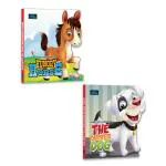 BOOKFORD Animal Shaped Story Board Book - The Clever Dog, Hungry Horse - Set Of 2 Story Books For Kids BookFord Publications