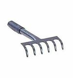 EARATAGROPOTS Hard And Strong Garden Rake 6 Teeth 12 Inch