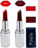 OUR BEAUTY Multicolor Creamy Matte Moisturising Lipstick Ks41, 9 G (Set Of 2)