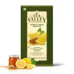 TEA VALLEY Honey and Lemon Green Tea All Natural Flavours Enriched with Goodness of Vitamin C (25 Biodegradable Tea Bags)