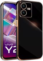 Cloudza Vivo Y22 Black Silicon 3D 360 Degree Protection Mobile Back Cover