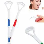 FRESTYQUE Oral Multicolor Tongue Cleaner Brush Scraper, 2 pcs