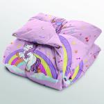Polka Tots Kids Comforter 100% Microfiber Reversible Quilt Baby Blanket (Unicorn, 100 x 145 CM)