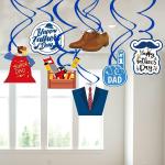 Zyozique 7 Pcs Father's Day Decorations Swirls Hanging - Happy Fathers Day Decorations | Father's Day Decorations for Home Garden | Father's Day Party Supplies