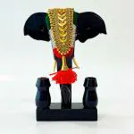 Gifts Boutique Handcrafted Wooden Elephant Head Souvenir Showpiece with Nettipattam/Kerala Elephant Nettipattam/ Width 6 inch- Height 9.5 inch