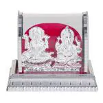 Awesome Craft Silver Plated Decorative Laxmi Ganesh Idol for Home Decorative Car Deshboard Office Dashboard