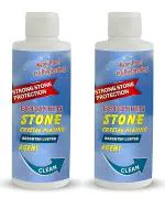 SELEMI 2 Pcs Stone Crystal Plating Brighten Luster Agent for Marble, Granite & Stone, Marble & Granite Floor Cleaner Help to Remove Stains Grease Grime Water Spots Fingerprints Smudges (100 ml X 2 pcs)