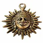 GURU JEE Brass Statue Sun God Idol Surya Bhagwaan Face Wall Sculpture Hanging Decor Gifts Showpiece