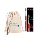 Purexa Sonic Sleek Toothbrush | Electric Toothbrush With 1 Year Warranty | AAA Powered, 180 Days Battery Toothbrush | Premium copper tongue cleaner with ergonomic handle 100% natural copper tongue scraper for Improved oral health, fresher breath