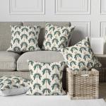 Astitva Handmade Printed Silk Cushion Covers, Throw Pillow Covers, Square Cushion Cover | Pack of 5, 20x20 Inches, Multicolour