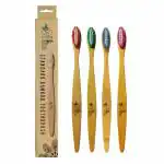BambooIndia - Bamboo Toothbrush Standard Adult (Pack of 4)- Medium Bristles