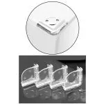 Safe-o-kid Head Injury Safety - Smiley Shaped, Compact Corner Safety For Sharp Corners- Transparent Pack of 16