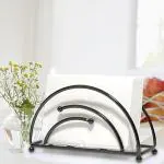 CentraLit Modern Napkin Holder for Dining Table - Kitchen Napkin Holder Tissue Paper Stand for Kitchen, Table, Home Décor, Restaurant, Tissue Dispenser Organizer for Tables, Kitchen (Black)