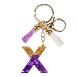 CRAFTSTUDIO Resin Alphabet Initial X letter keychain for Boys & Girls
