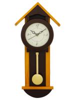 Chronikle Brown Wood Analog Vertical Pendulum Wall Clock With Sweep Movement
