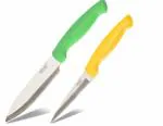 Shruthi VMJ Kitchen Knife Set Chief Knife 5' Inch Blade & Paring Knife 4.5' Inch Blade for Peeling, Scoring, Slicing, Mincing, Dicing, Chopping Vegetables, Fruits & Meat
