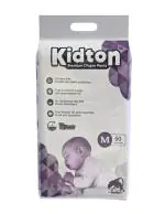 KIDTON Diapers Pants, MEDIUME (M), 50 Count, 7-12 Kg, 12 hrs Absorption and Cottony Soft Material Baby Diaper Pants