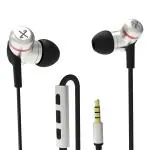 XERTZ Bass Hunter Pro Wired In Ear Earphone with Mic (Silver Red)