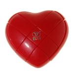 Kiditos YJ 3x3 Red Love Heart Shaped Twist Magic Cube Puzzle Toy, Red