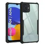 SAMSUNG Galaxy A04e, Samsung Galaxy F04, Samsung Galaxy M04 Back Cover Case ( Translucent Black)