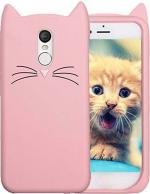 Lejaao Xiaomi Redmi Note 4 Cute Cat Ear Rose Gold Polycarbonate, Thermoplastic Polyurethane Mobile Back Cover (16 x 7.5 x 0.9 cm)