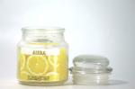 AuraDecor AuraCandles Highly Fragrance Jar Candle ( Raw Lemon ) Candle (Yellow, Pack of 1)