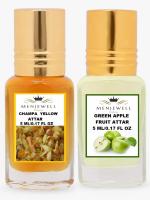 Menjewell Combo Pack Of 2PCs 5ML Attar Perfume Floral Attar (Floral, Fruity)