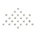 Comet Busters Silver Diamond Shaped Bindi For Women