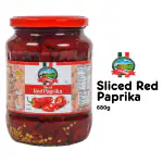 CANEEN Sliced Red Paprika 680g I 100% Vegan I Ready-to-Eat Fibre-Rich Topping for Pizza, Pasta, Burger, Snacks,Salads,Stir-Fries,Casseroles,Sauces and Dressings I Non-GMO | Pack of 1