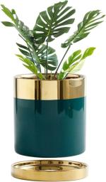 Garden Art Navy Blue Oval Indoor and Outdoor Ceramic Flower Pots (13.7 x 13.7 x 15 cm)