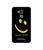Casotec Happy Quote Design Printed Silicon Soft TPU Back Case Cover for Asus Zenfone 3 Max ZC520TL