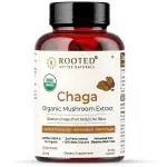 Certified Organic Chaga Mushroom Extract Capsules (90 Caps, 500 mg)