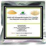 MGBN Gelatin With Ashwagandha Powder Mix 2 In 1 Use For Face Mask, Hair Removal Skin Care 125 gm
