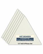 Variety Canvas Triangle Shape White Art Board 12 x 12 Inch (Pack of 6)