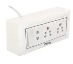 Palfrey Electric Extension Board - 5A + 5A + 1 Universal Two Pin Socket with Master Switch and Heavy Duty 2 Meter Wire