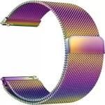 RUPELIK (Chain 18mm Strap Rainbow) Stainless Steel Megnetic 18mm Watch Strap Compatible with Fossil Q Venture Gen 3 / Q Venture HR Gen 4 / Vivoactive 4S / Vivomove 3S & Other 18mm Watches Strap Rainbow