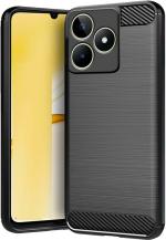 BINTAGE Back Cover for Realme RMX3830 / Realme_C51 (Black, Grip Case, Silicon, Pack of: 1)