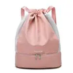 Handcuffs Drawstring Backpack Casual Sports Bag For Men & Women Swimming Pool Hiking Beach Gym Backpacks, Pink