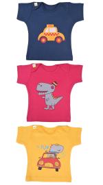 Kwitchy Baby Boys' & Baby Girls' T-Shirt (Multicolor, 0-6 Months)