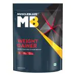 MuscleBlaze Weight Gainer with Added Digezyme (Chocolate, 1 kg / 2.2 lb, 10 Servings)