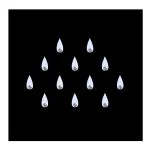 Comet Busters Beautiful Handcrafted Small Tilak White Bindis With Silver Stone (8mm) (BIN2045) Pack of 1