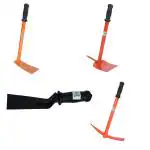 Utkarsh Heavy Duty Garden Kit | Garden Pickaxe, Hand Hoes with Prongs-2 Nos., 3 Inch Khurpi | Garden Kit Essentials, Strong Durable Steel Planter Accessories | Set of 4 Tools | Home Gardening Tools