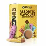 Bevzilla 10 Assorted Instant Coffee Cubes Pack with Organic Date Palm Jaggery, 4 Flavours, Arabica Coffee, , Zero Refined Sugar, Real Ingredients, No Preservatives, Drop Stir and Enjoy | Enjoy Hot & Cold