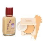 Amura Flawless Oil Control Compact Powder 11.5gm + Match Me Liquid Foundation 30ML